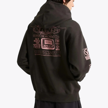 Mens Vans Hotline Radio Faded Black Hoodie - Faded Black