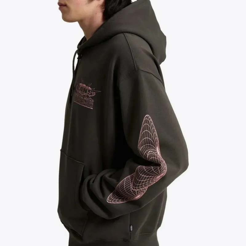 Mens Vans Hotline Radio Faded Black Hoodie - Faded Black