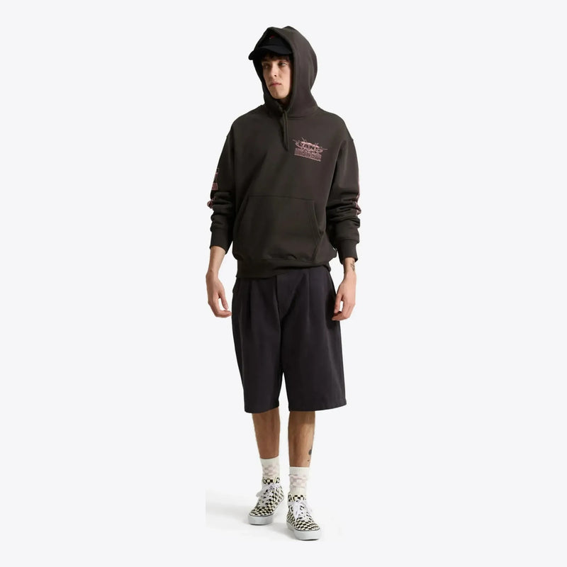 Mens Vans Hotline Radio Faded Black Hoodie - Faded Black